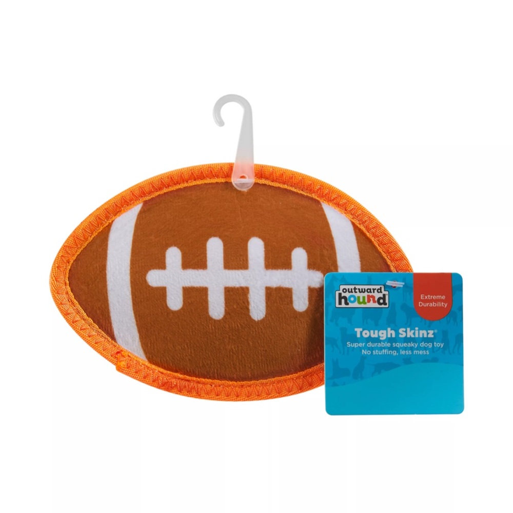🆕 Outward Hound Tough Skinz Squeaky Football Toy